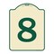 Signmission Sign with Number 8 Heavy-Gauge Aluminum Architectural Sign, 24" x 18", TG-1824-22900 A-DES-TG-1824-22900 - alternate 1